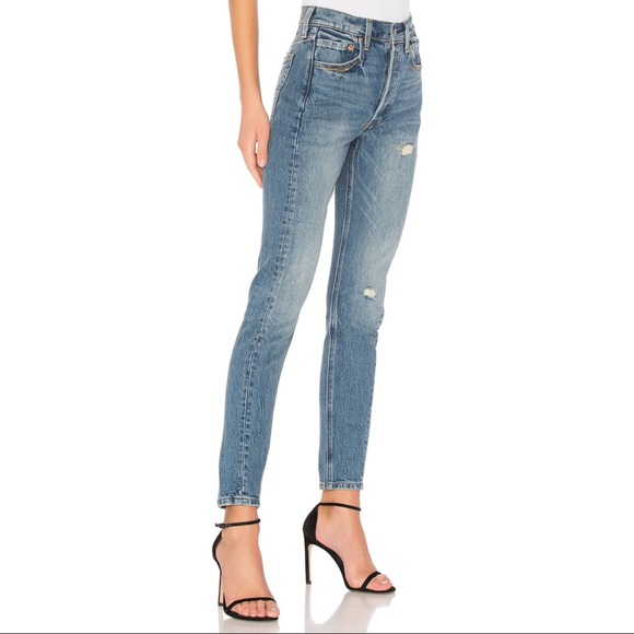 Levi’s 501 Altered distressed Skinny Jeans 25 - Picture 2 of 14